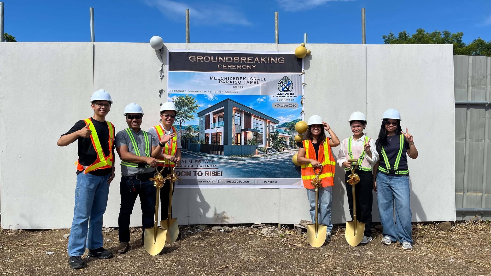 The Arkzion team at the Palm Estate groundbreaking ceremony