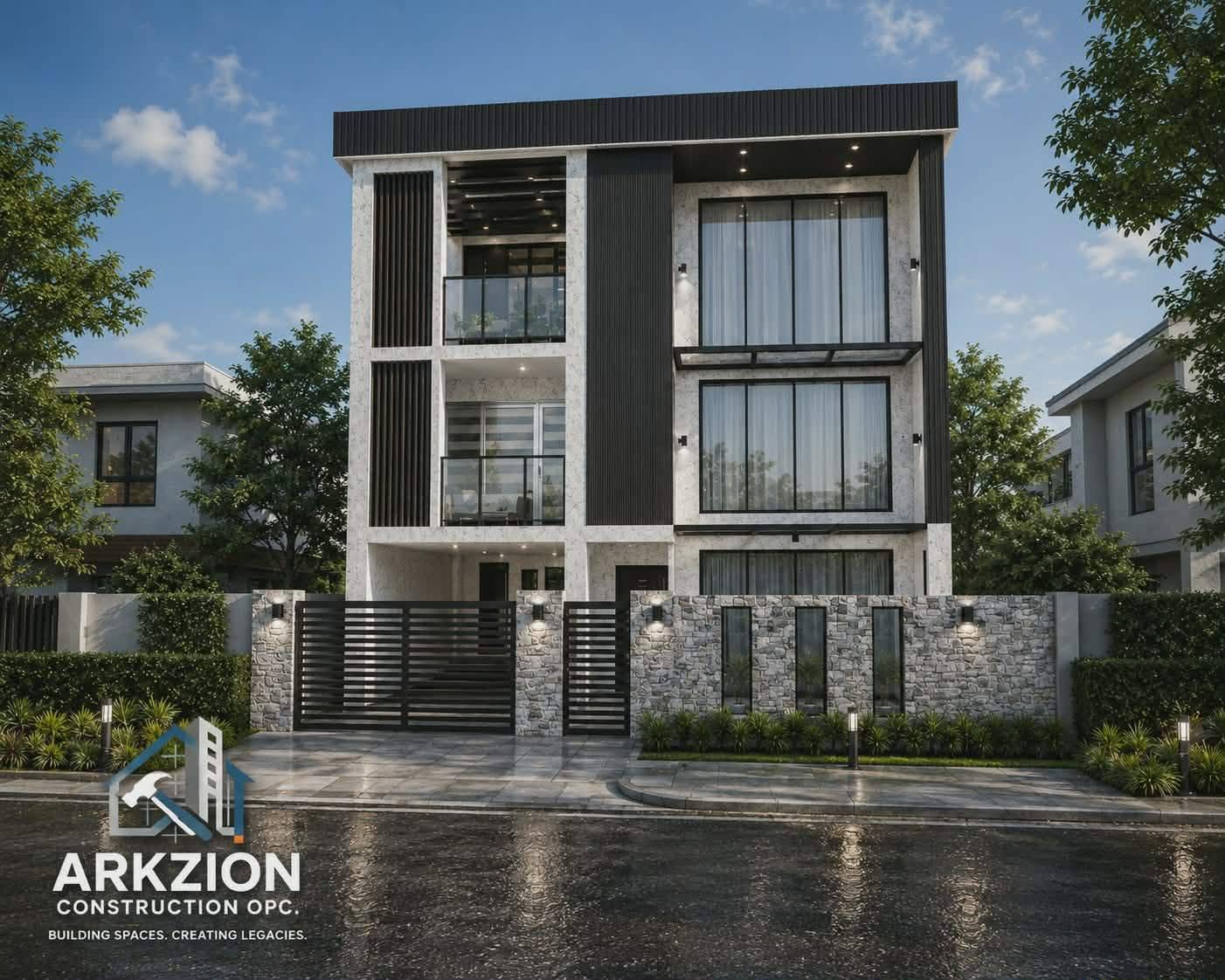 Three-storey modern residence